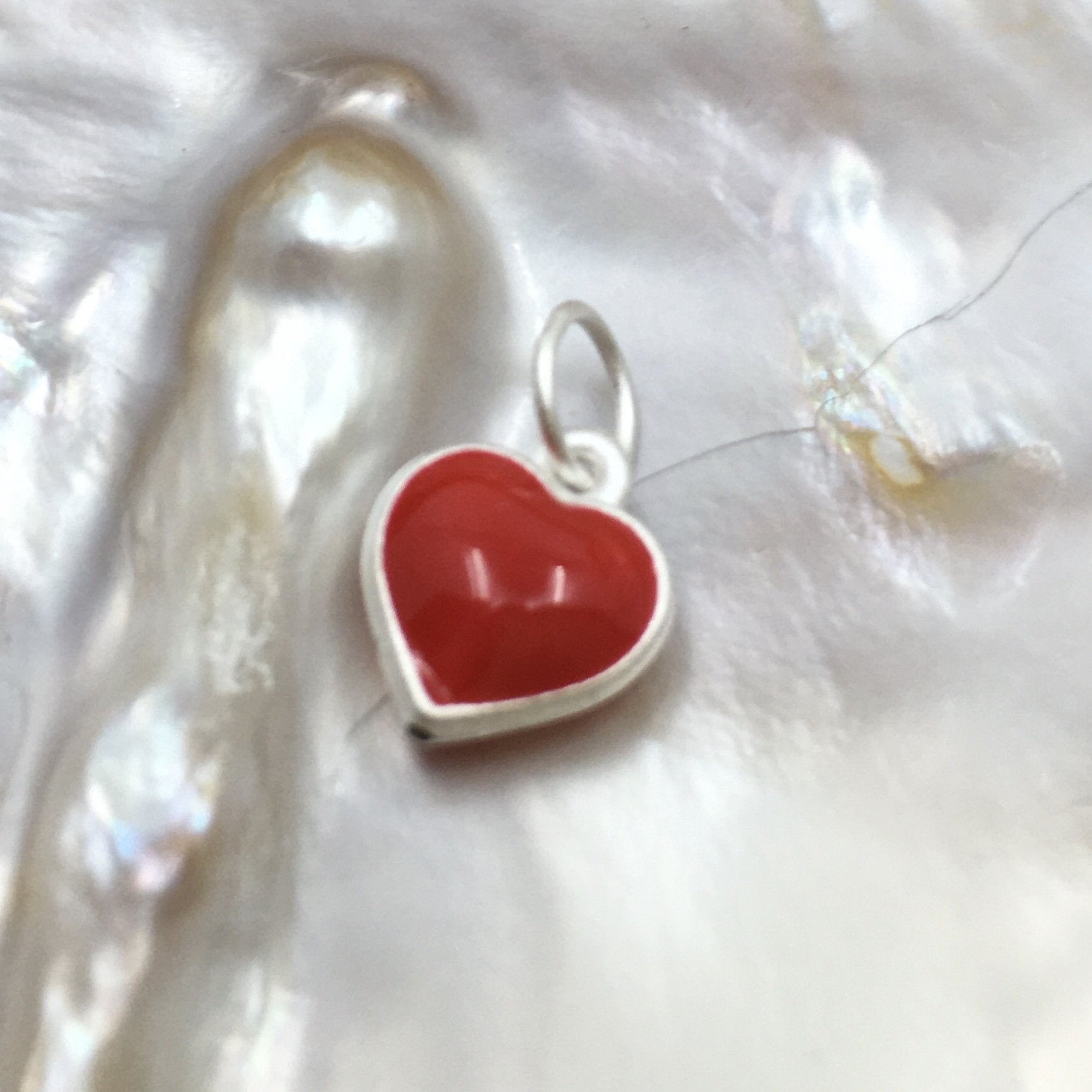 Heart Red Sterling Silver Charm | Bellaire Wholesale