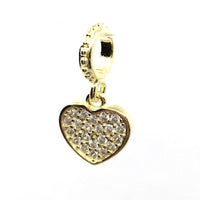 Gold/Silver Plated Flat Heart Charm | Bellaire Wholesale