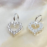 Gold/Silver Plated Flat Heart Open Charm | Bellaire Wholesale