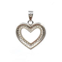Sterling Silver CZ Heart Big Charm | Bellaire Wholesale