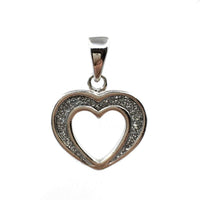 Sterling Silver Stardust Heart Charm | Bellaire Wholesale