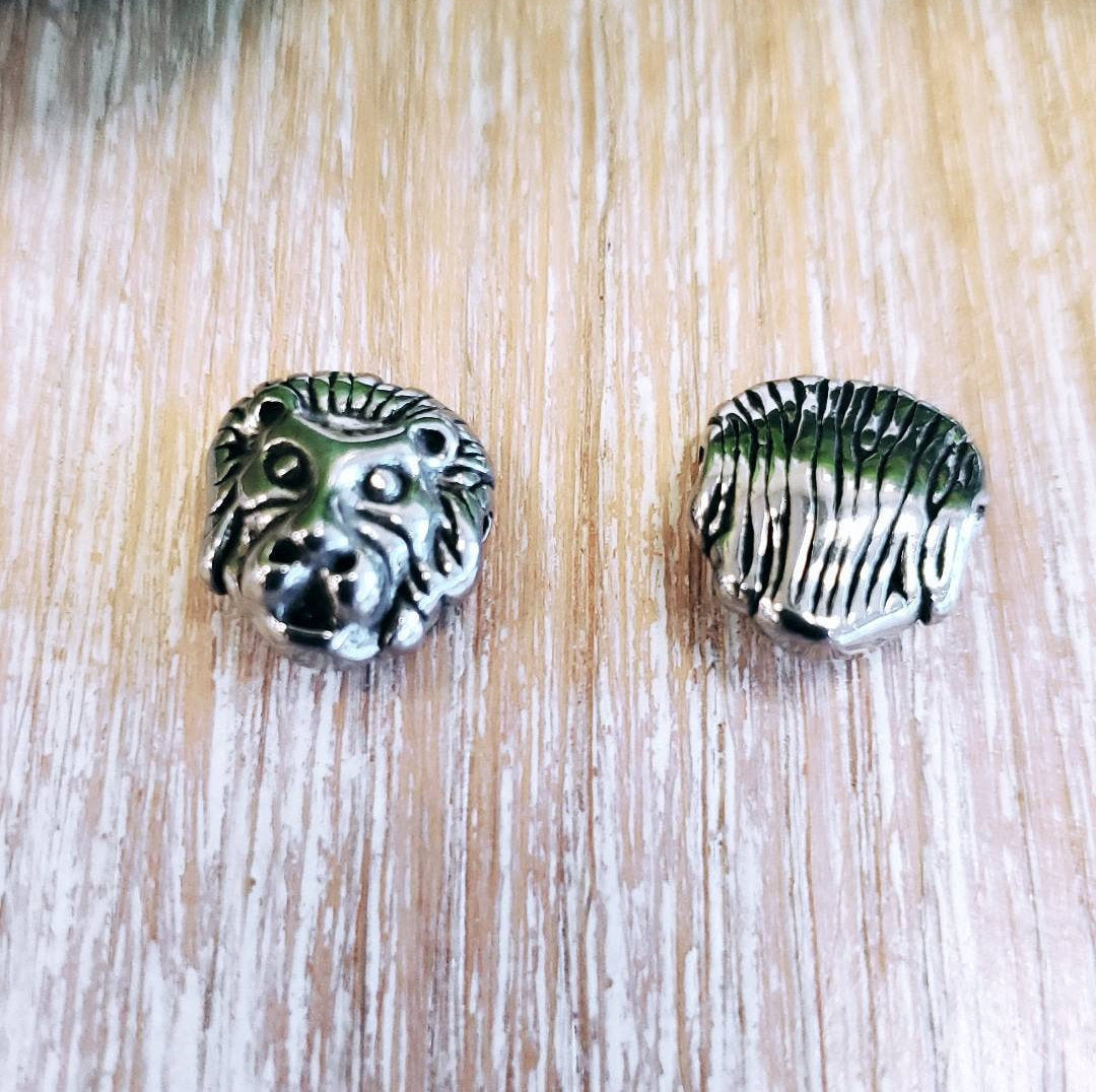 Steel Lion Head Spacer Bead