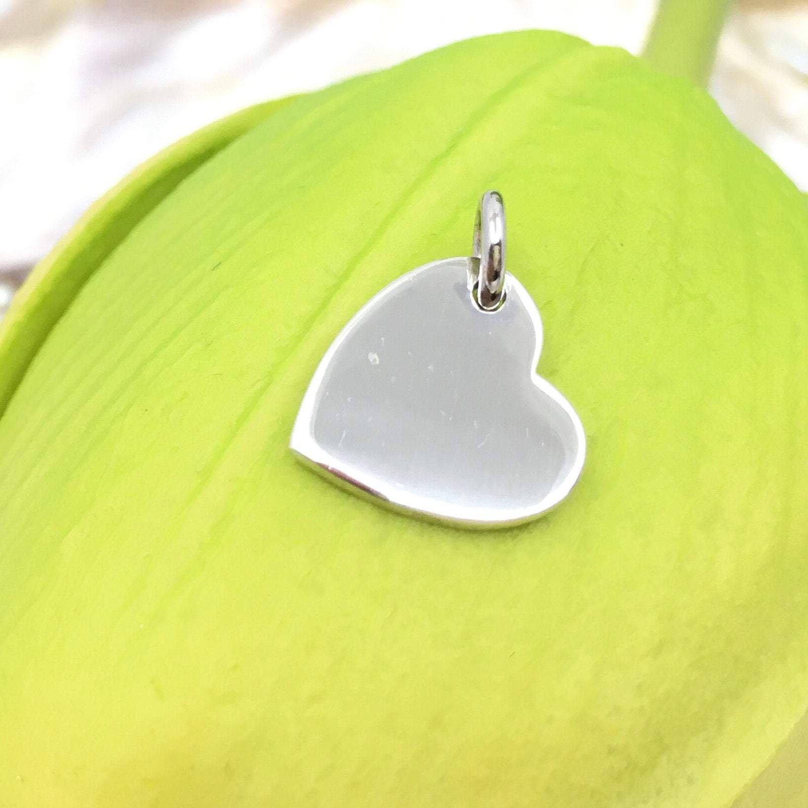 Sterling Silver Heart Charm with side loop | Bellaire Wholesale