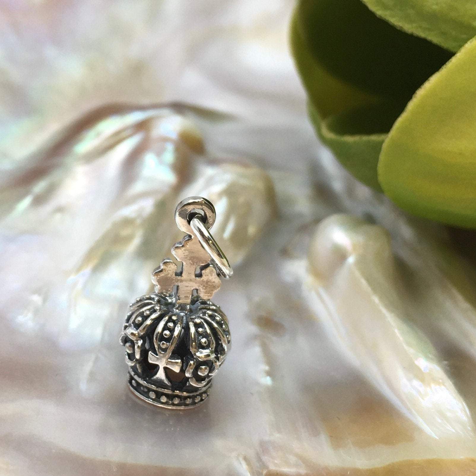 Crown Pendant 3D sterling Silver Charm | Bellaire Wholesale