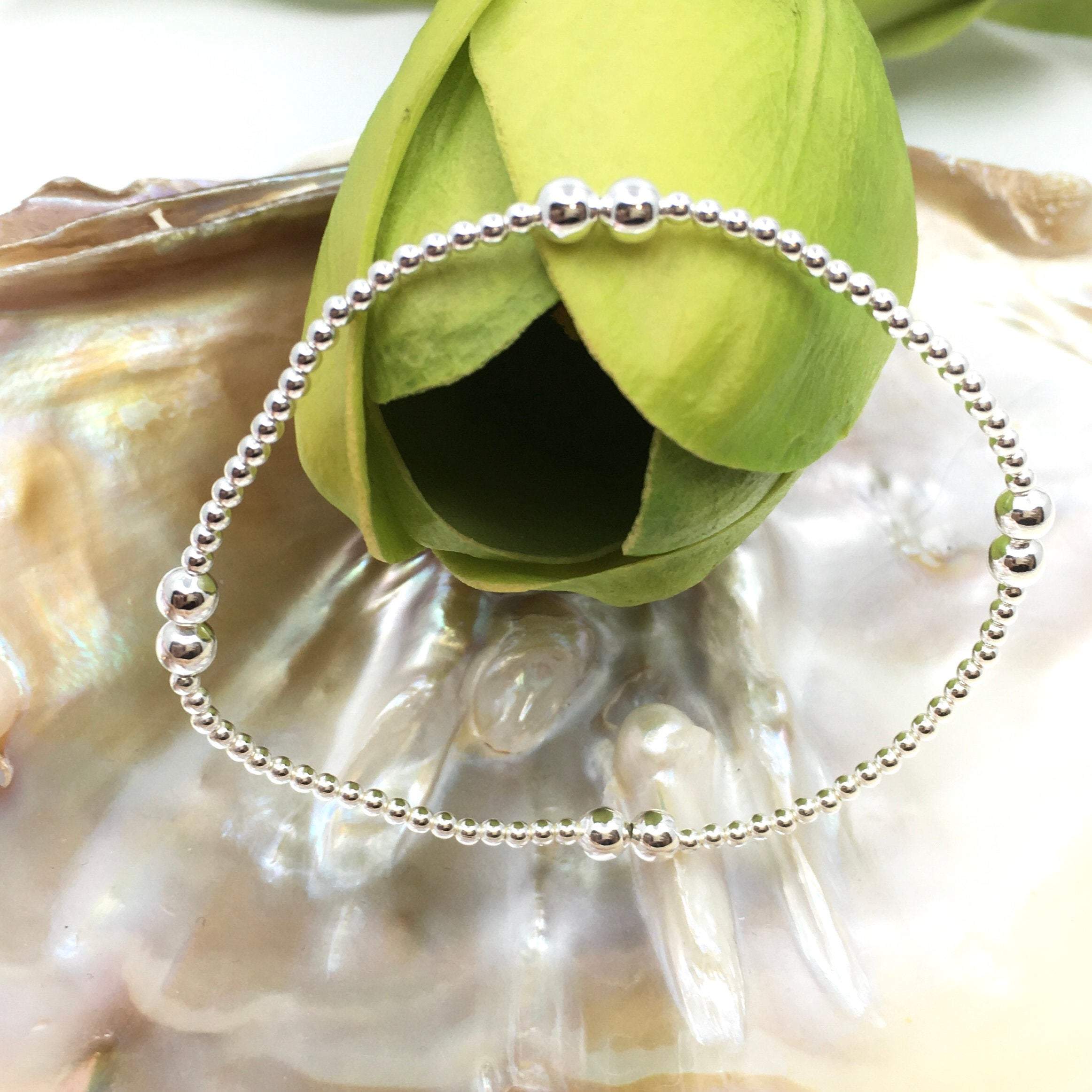 Sterling Silver with Accent Bead Bracelet | Bellaire Wholesale