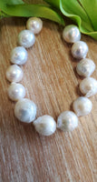 Mother of Pearl, White Pearl Bead, Tear Drop Shape Baroque