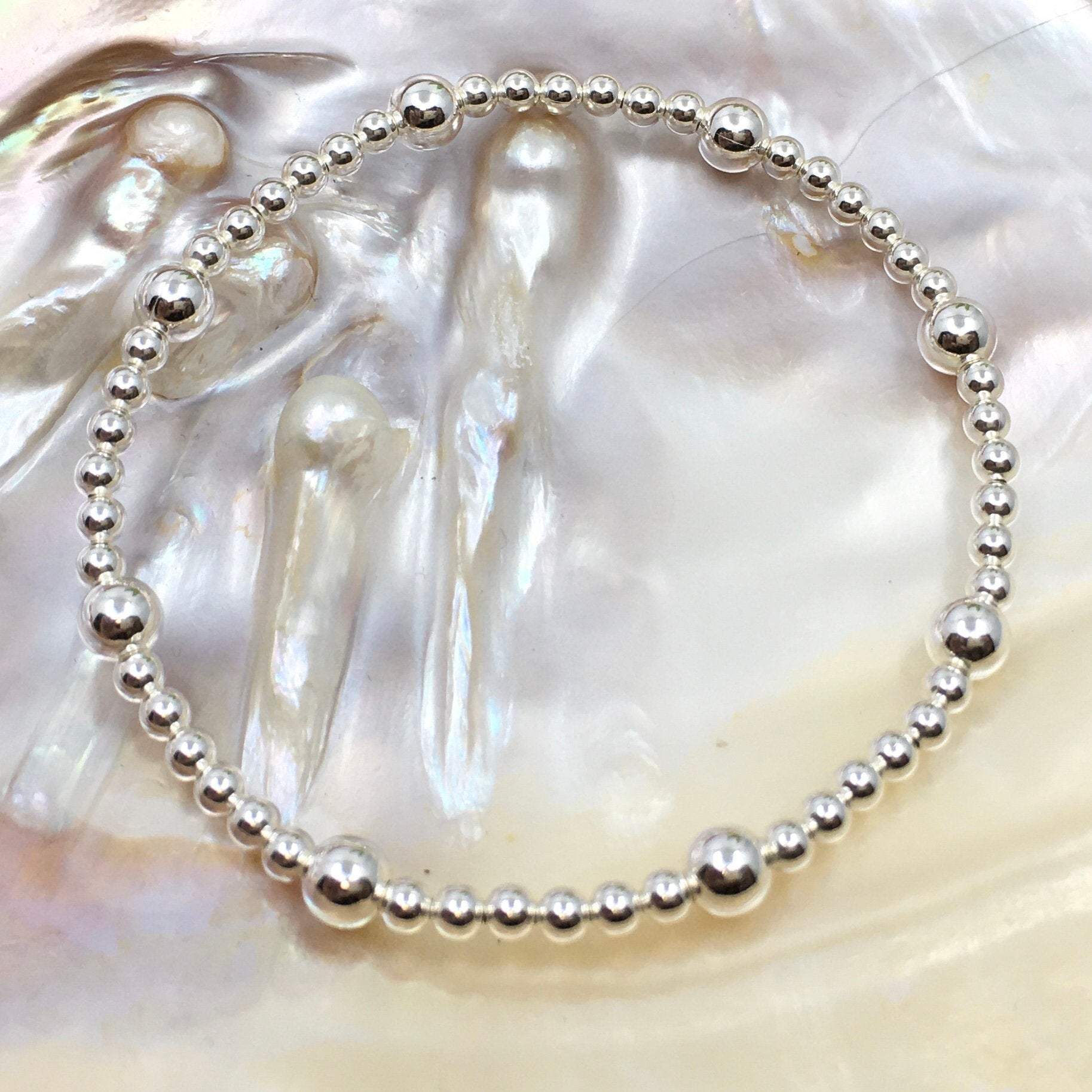 Sterling Silver with Accent Bead Bracelet | Bellaire Wholesale