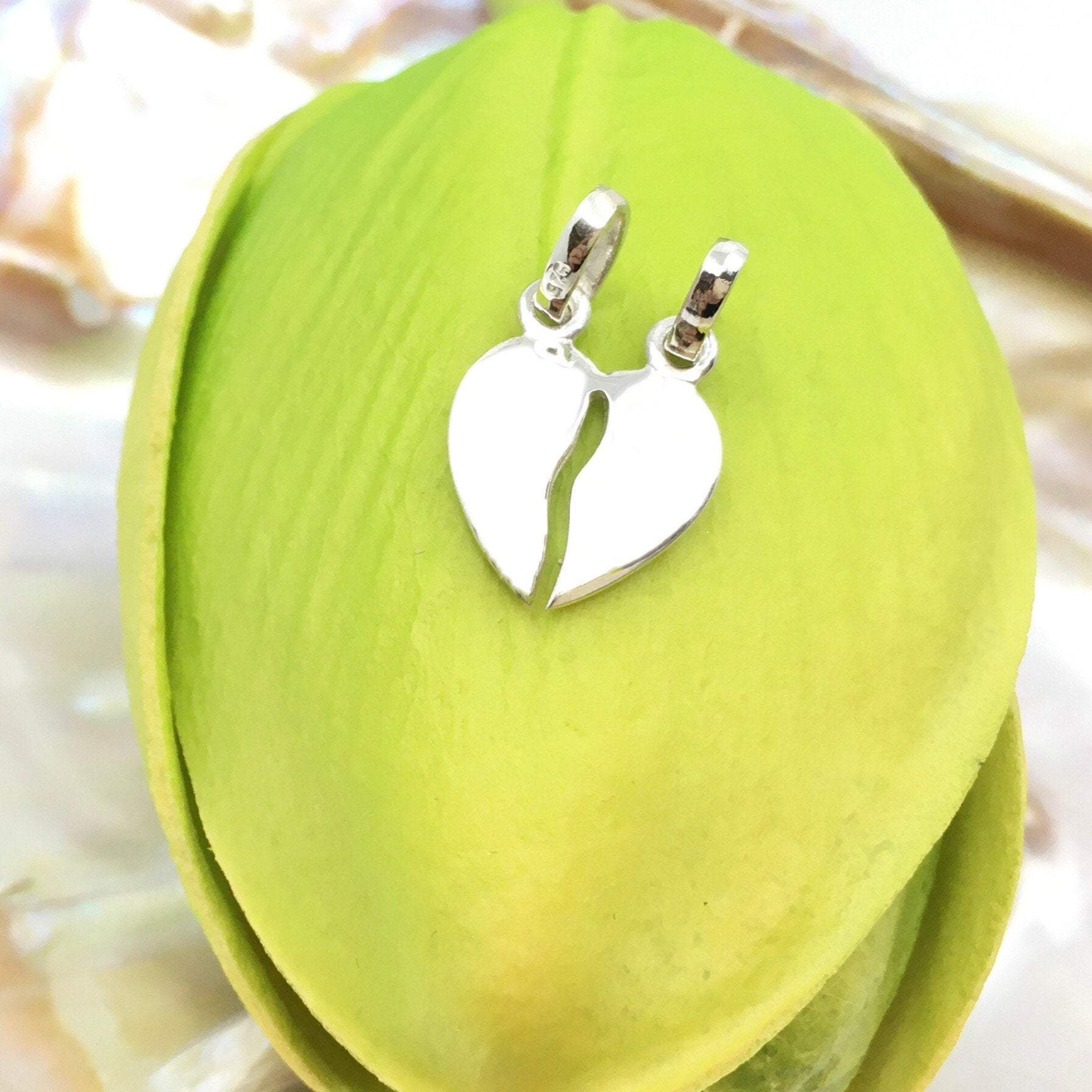 Sterling Silver Broken Heart Charm with 2 loops | Bellaire Wholesale