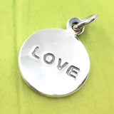 Sterling Silver Love Round Charm | Bellaire Wholesale