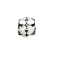 Sterling Silver Heart cut cylindrical bead | Bellaire Wholesale