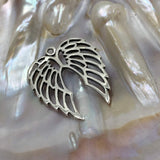 Double Angel Wings Silver Flat Charm | Bellaire Wholesale