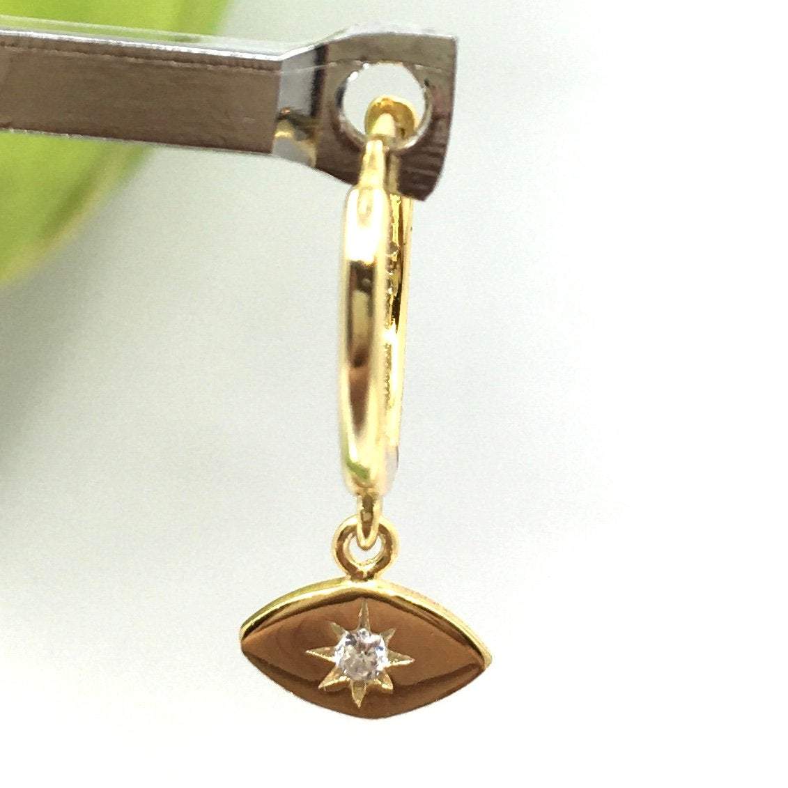 Sterling Silver with CZ Evil Eye Earring | Bellaire Wholesale