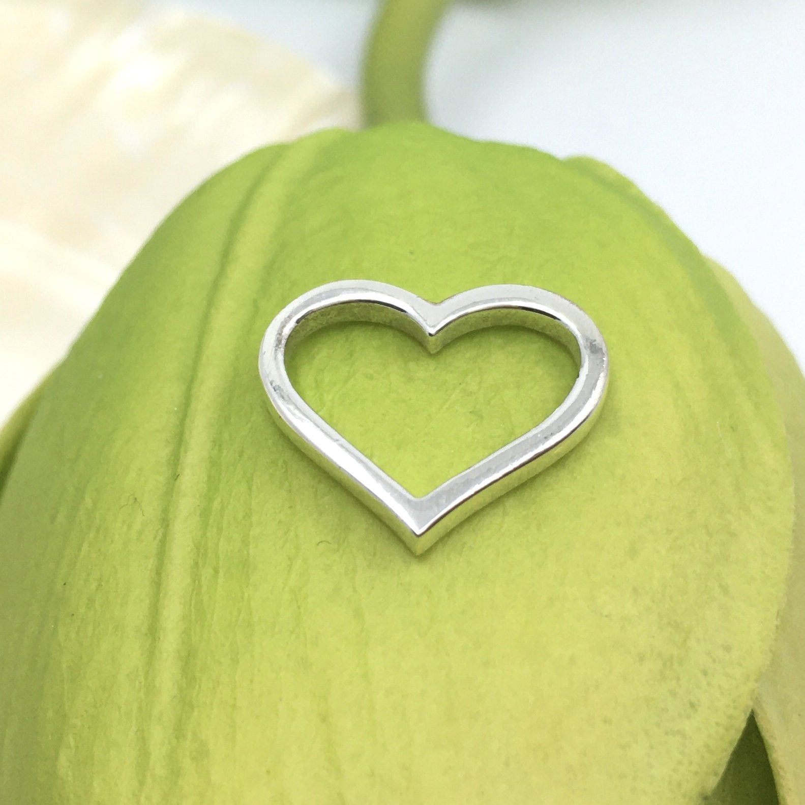 Sterling Silver Free Flow Heart Bead | Bellaire Wholesale