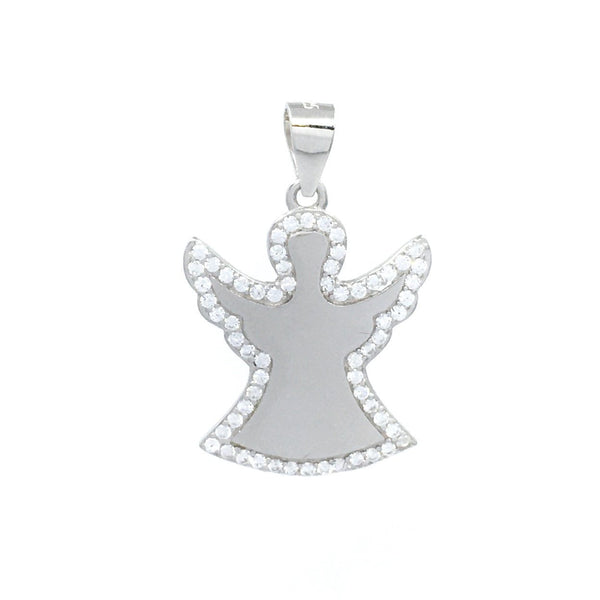 CZ Angel Sterling Silver Flat Charm | Bellaire Wholesale