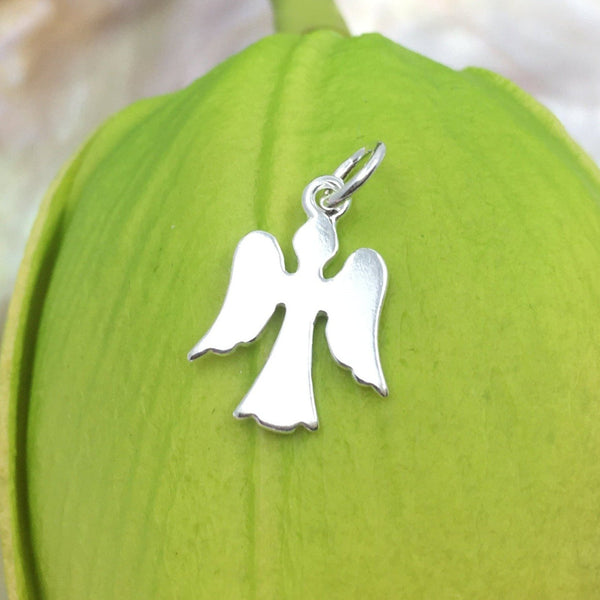 Small Angel Sterling Silver Flat Charm | Bellaire Wholesale