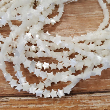 Star Shape Shell Pearl Bead, White Shell Pearl