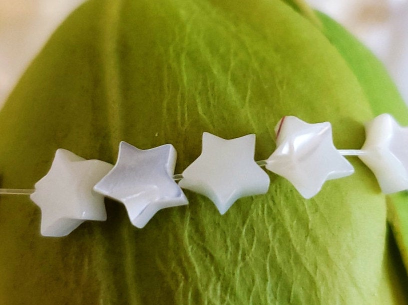 Star Shape Shell Pearl Bead, White Shell Pearl