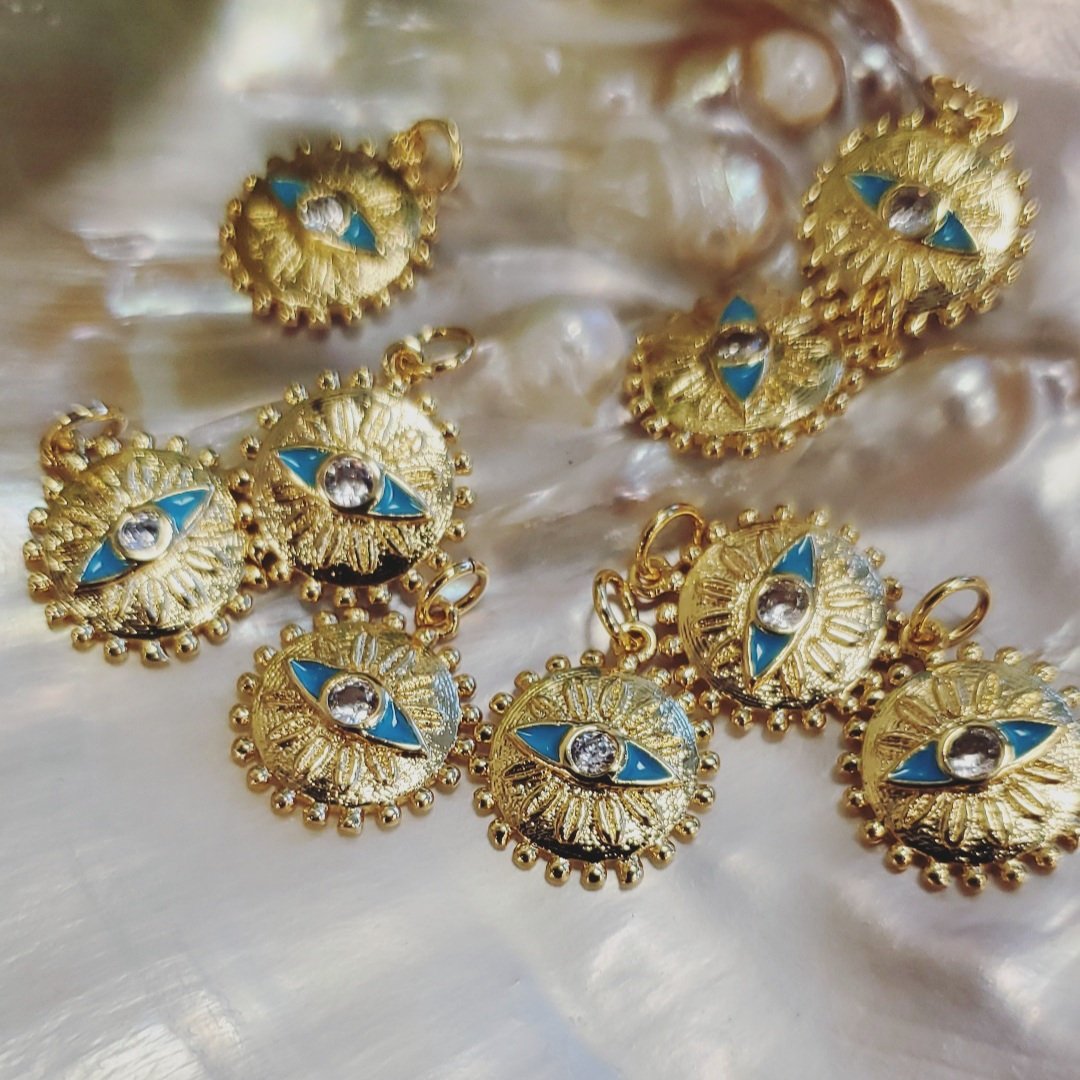 18k gold plated Malocchio Pendant | Bellaire Wholesale