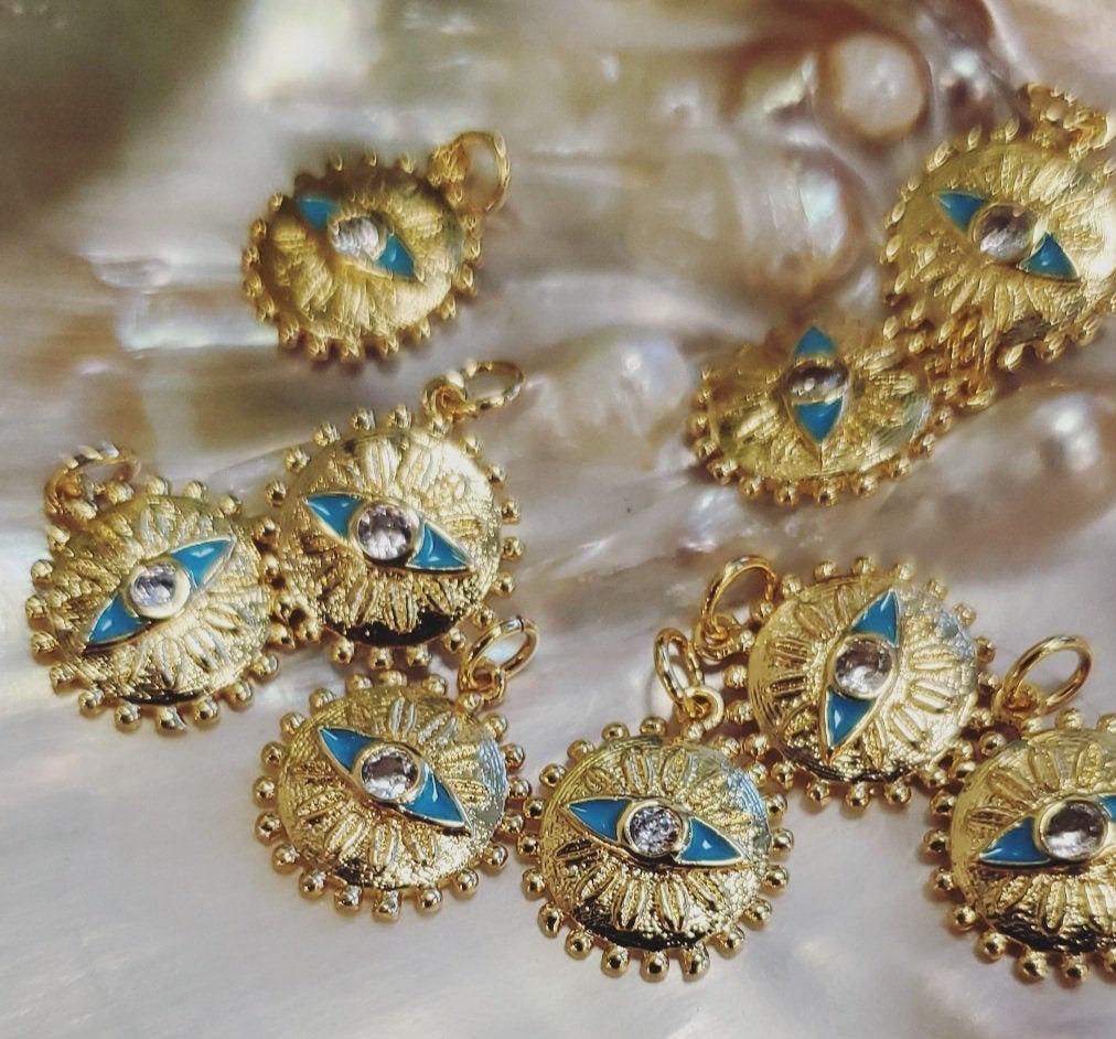18k gold plated Malocchio Pendant | Bellaire Wholesale