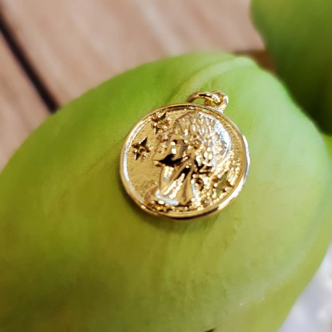 2 sided Greek Goddess ,Goddess Gold Charm