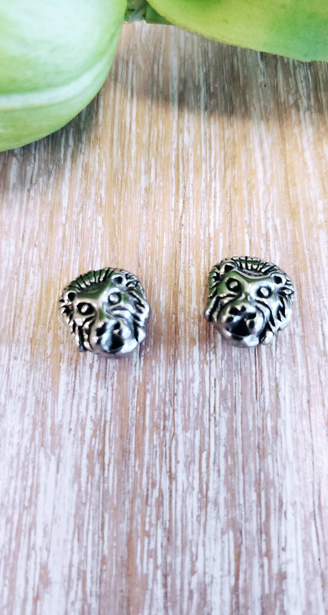Steel Lion Head Spacer Bead