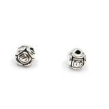 Alloy Silver Round Flower Spacer | Bellaire Wholesale