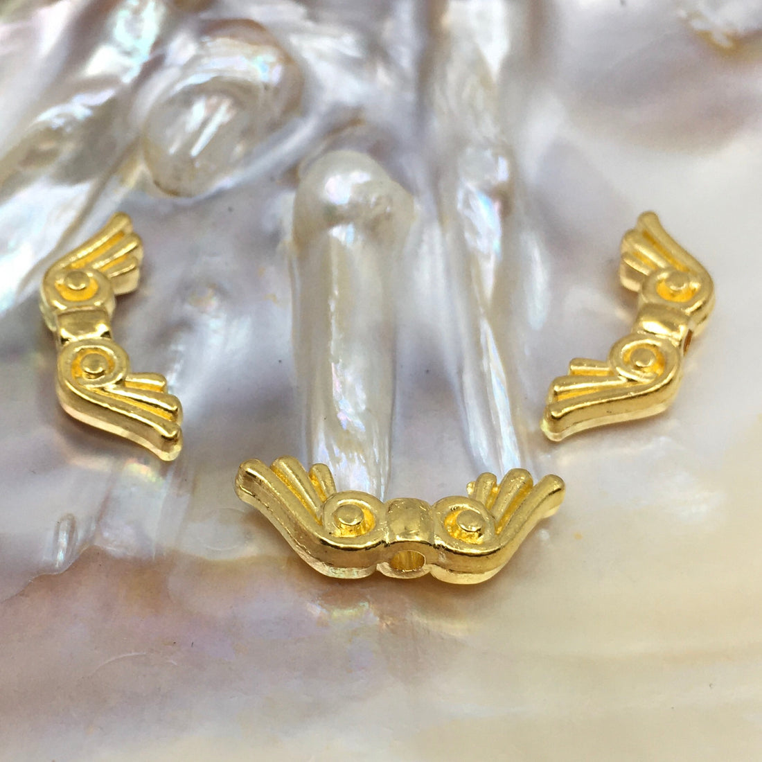 Wings Bead, 3D wing Bead, Gold Wings bead, Beads | Bellaire Wholesale