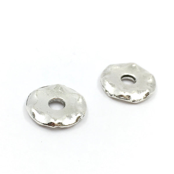 24Pc Alloy Silver Star Flat Spacer Beads | Bellaire Wholesale