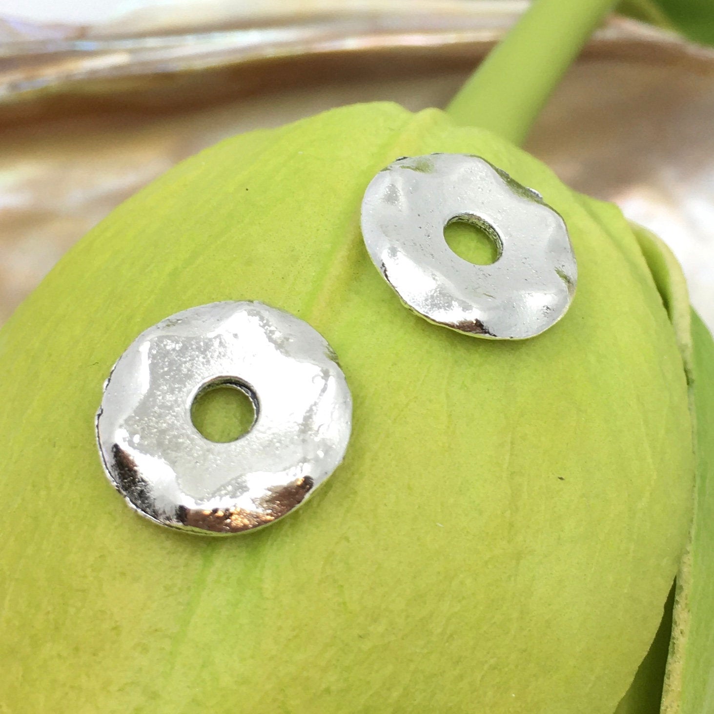 24Pc Alloy Silver Star Flat Spacer Beads | Bellaire Wholesale