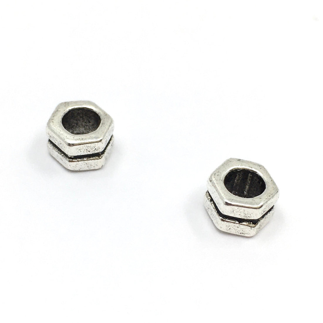 20Pcs Alloy Silver Nut Bolt Spacer Beads | Bellaire Wholesale