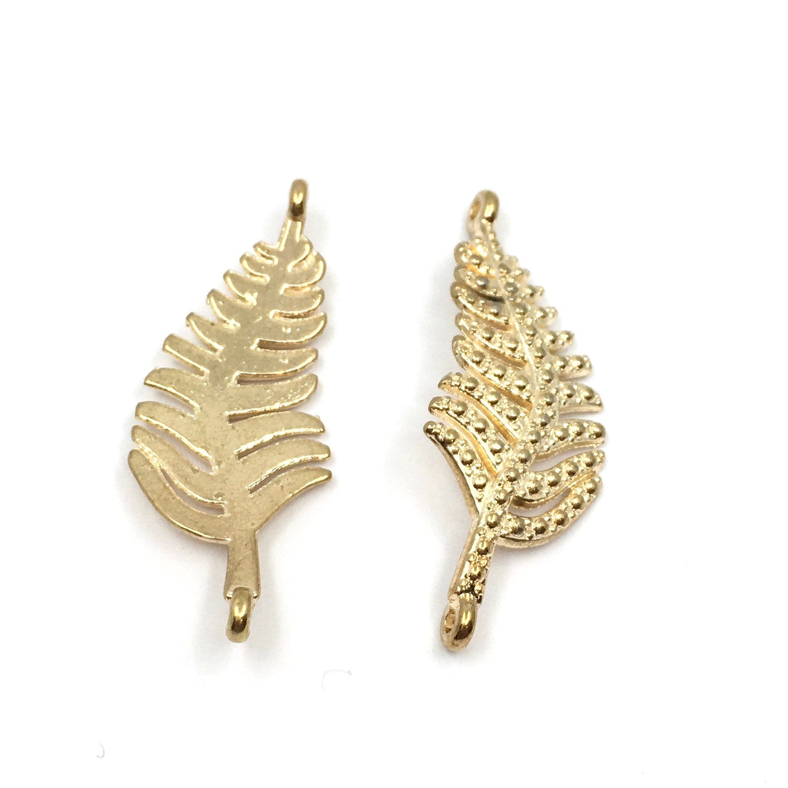 Big Gold Leaf Connector , 33mm Big Gold Leaf  | Bellaire Wholesale