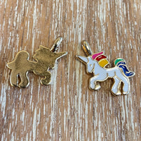 Alloy Colorful Unicorn Charm, Free Creature  | Bellaire Wholesale