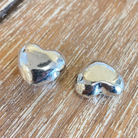 Alloy Heart Rhodium Bead, Love Heart Bead  | Bellaire Wholesale