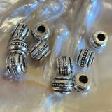 10Pcs Alloy Silver Round Spacer Beads  | Bellaire Wholesale