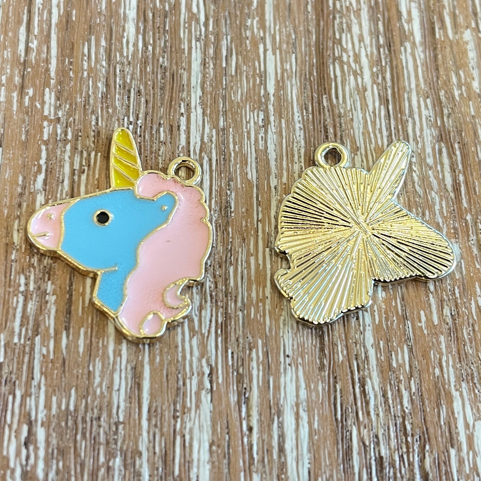 Alloy Colorful Unicorn Head Charm, Free Creature  | Bellaire Wholesale