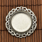 Alloy Cabochon, Antique Silver Round Connector  | Bellaire Wholesale