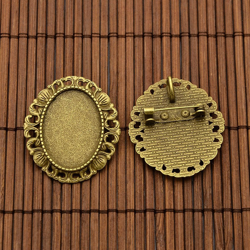 Alloy Bronze Cabochon, Oval Shape Bronze  | Bellaire Wholesale