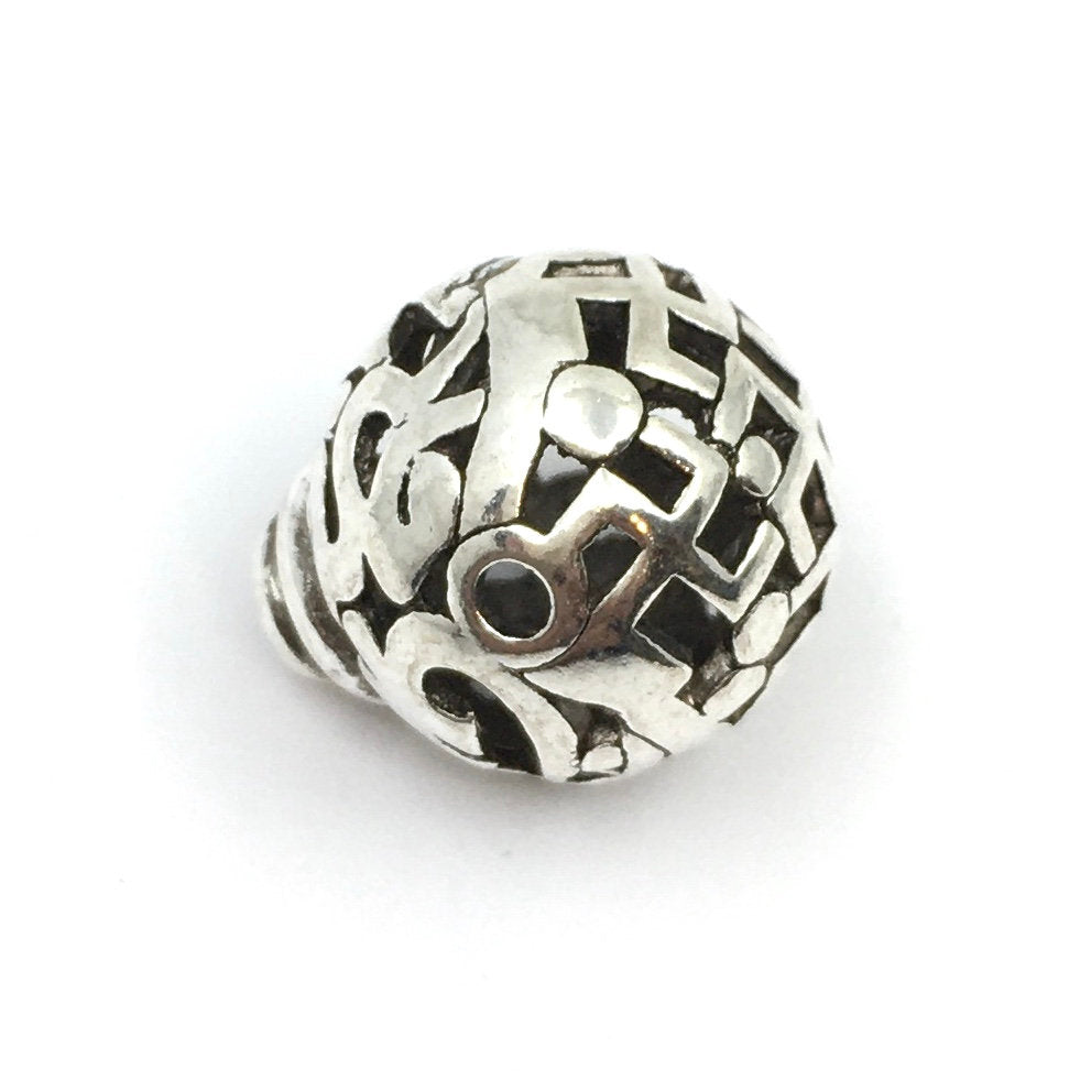 Alloy Silver Guru Bead, 16mm Guru Bead  | Bellaire Wholesale