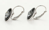 Rhodium Plated Silver Night Crystal Earrings | Bellaire Wholesale