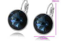 Rhodium Plated Montana Blue Crystal Earring | Bellaire Wholesale