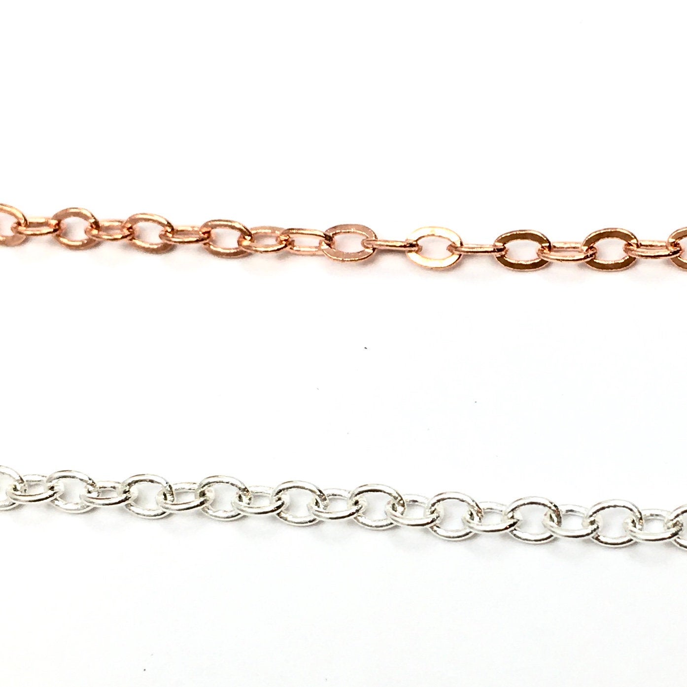 Alloy Rose Gold and Rhodium Link Chain | Bellaire Wholesale
