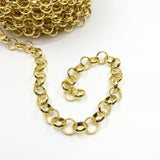 8mm Dull Gold Chain, Alloy Jewelry Chain | Bellaire Wholesale