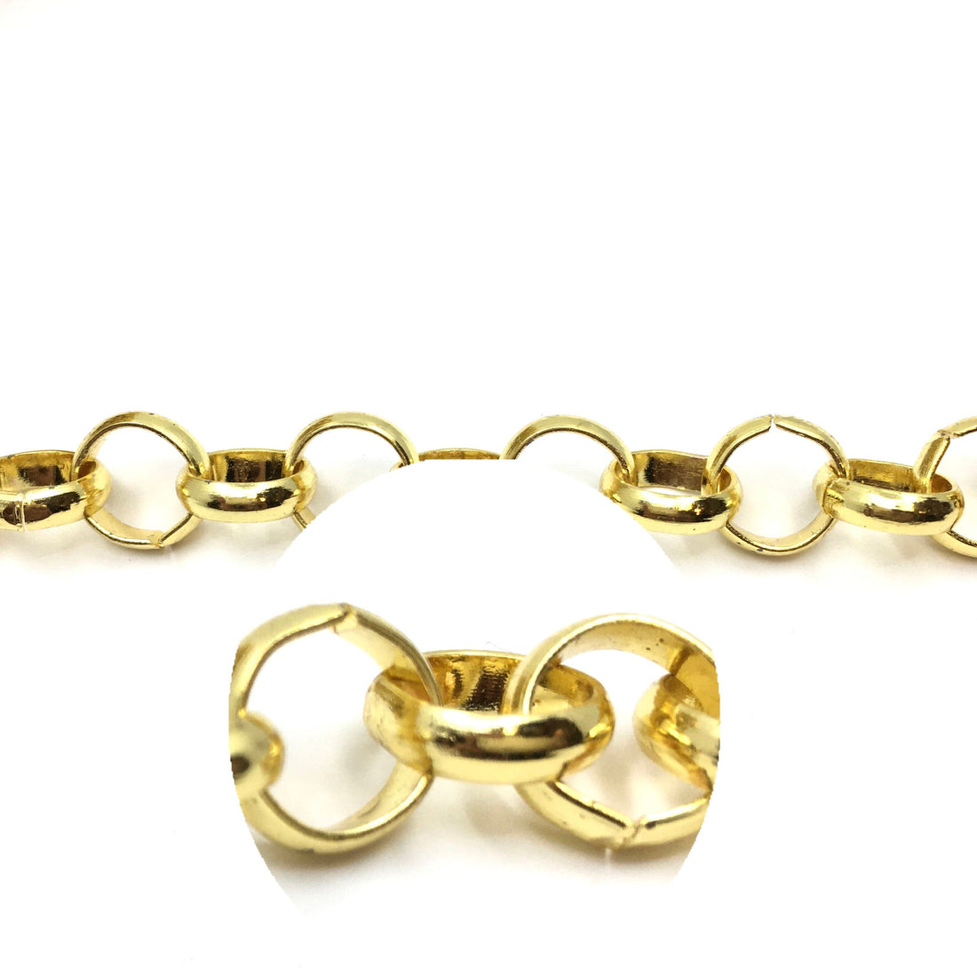 8mm Dull Gold Chain, Alloy Jewelry Chain | Bellaire Wholesale