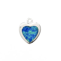 Sterling Silver Heart Charm with Abalone | Bellaire Wholesale