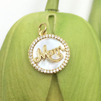 Mom 18k gold plated Shell pearl back | Bellaire Wholesale