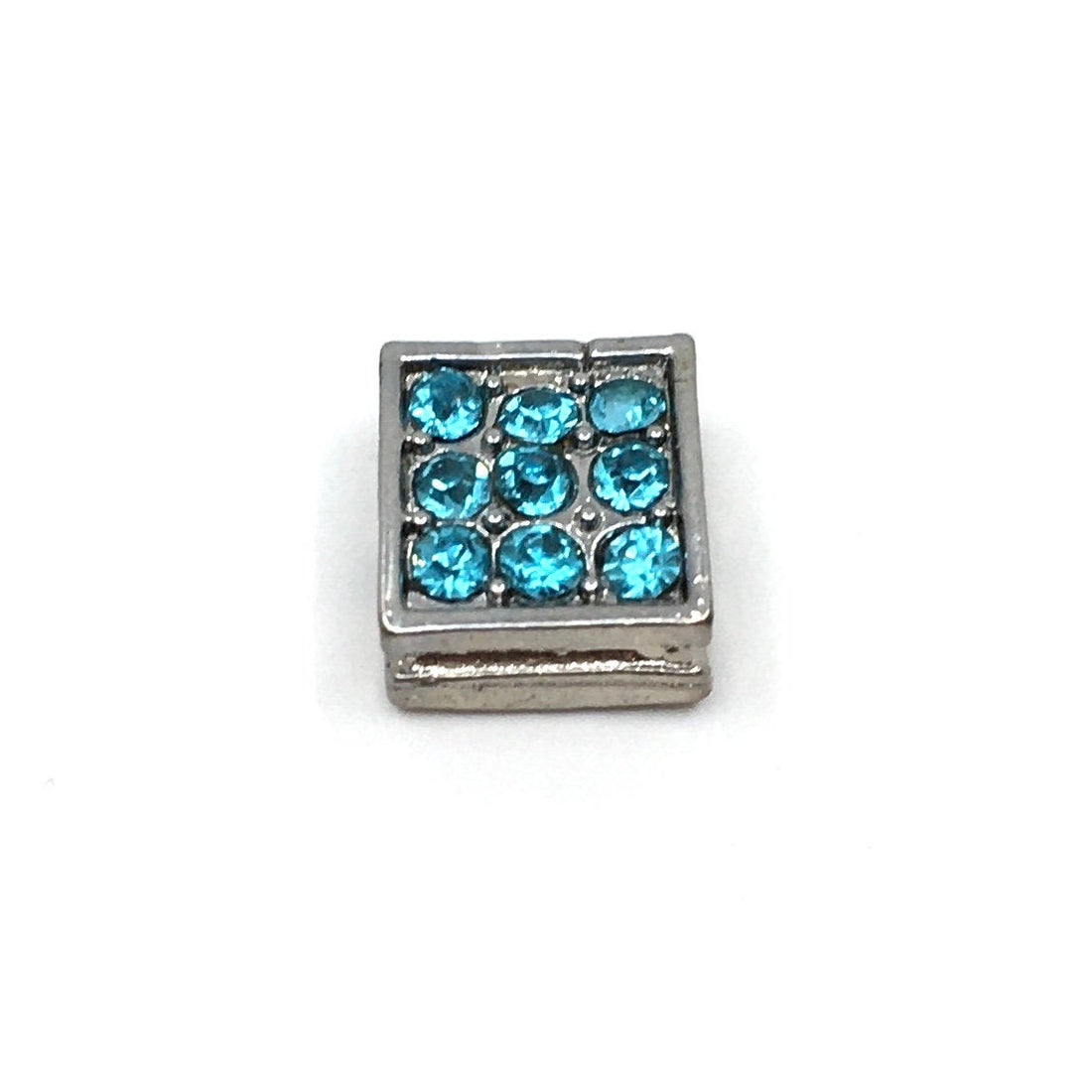 Alloy Blue and Pink Rhinestone Square Cube Beads | Bellaire Wholesale