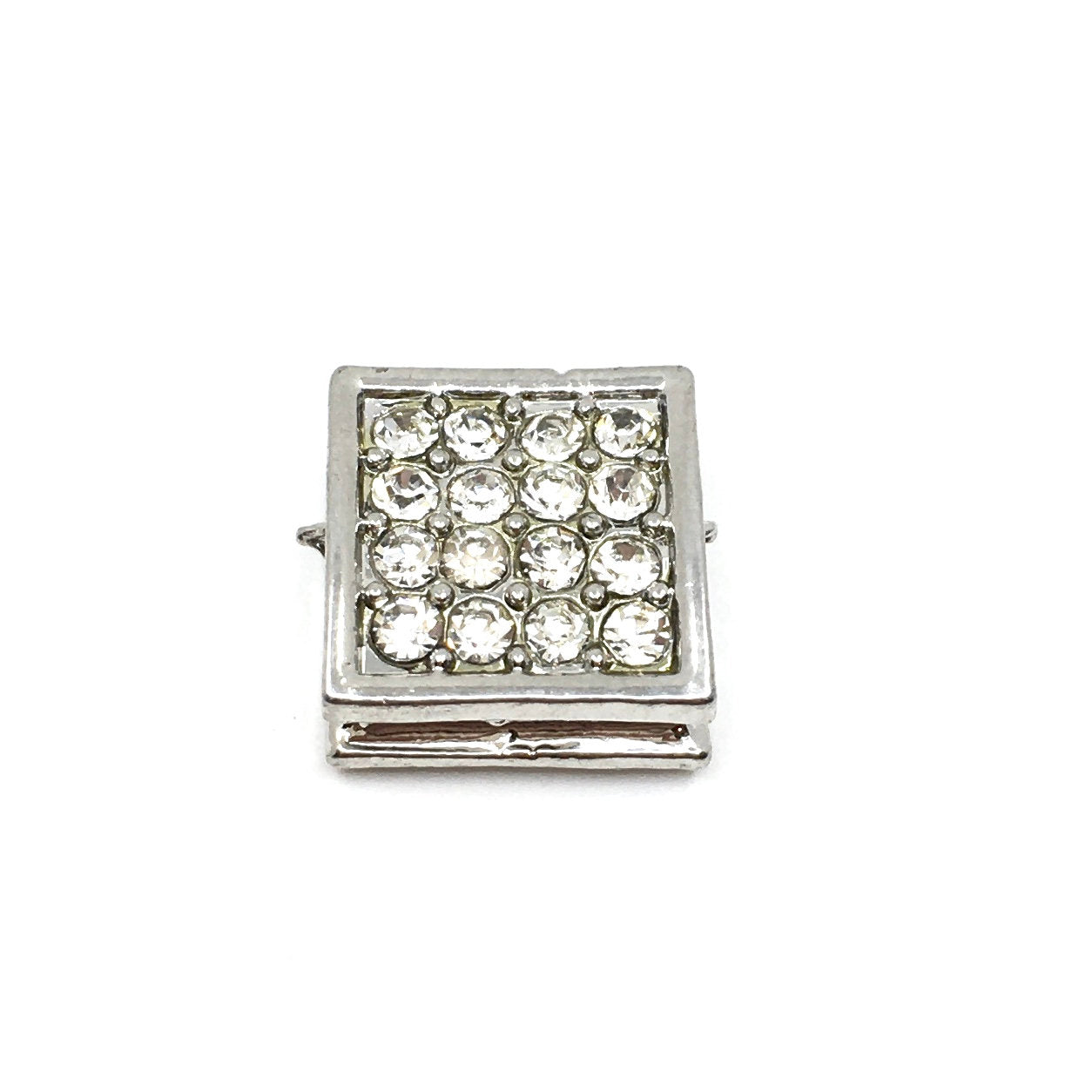 Alloy Rhinestone Square Cube Spacer Beads | Bellaire Wholesale