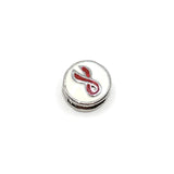 Alloy Breast Cancer Symbol Beads | Bellaire Wholesale