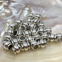 30Pcs Alloy Silver Round Spacer Beads | Bellaire Wholesale