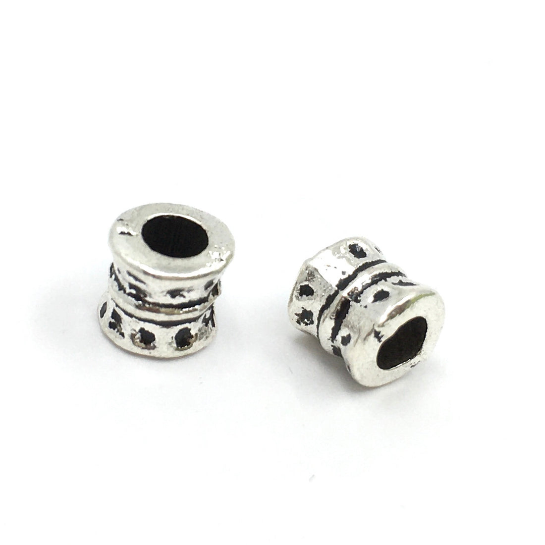 30Pc Alloy Silver Damru shaped Spacer Beads | Bellaire Wholesale